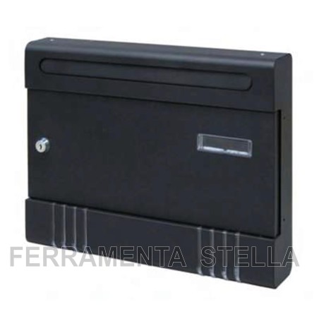 CASSETTA POSTALE ACCIAIO POSTA BUCA LETTERE PER ESTERNO NERA PORTALETTERE