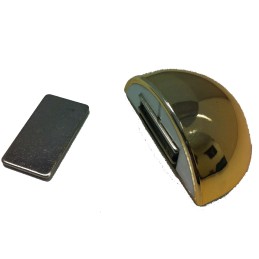 FERMA BLOCCA PORTA CALAMITATO ADESIVO ORO LUCIDO FERMAPORTA FERMAPORTE DESIGN