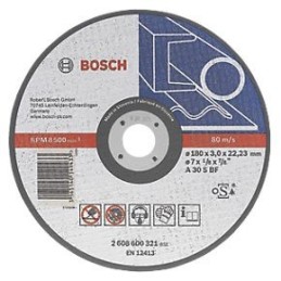 MOLA DISCO TAGLIO SBAVO BOSCH 115 X 2,5 X 22 MM FERRO METALLO SMERIGLIATRICE