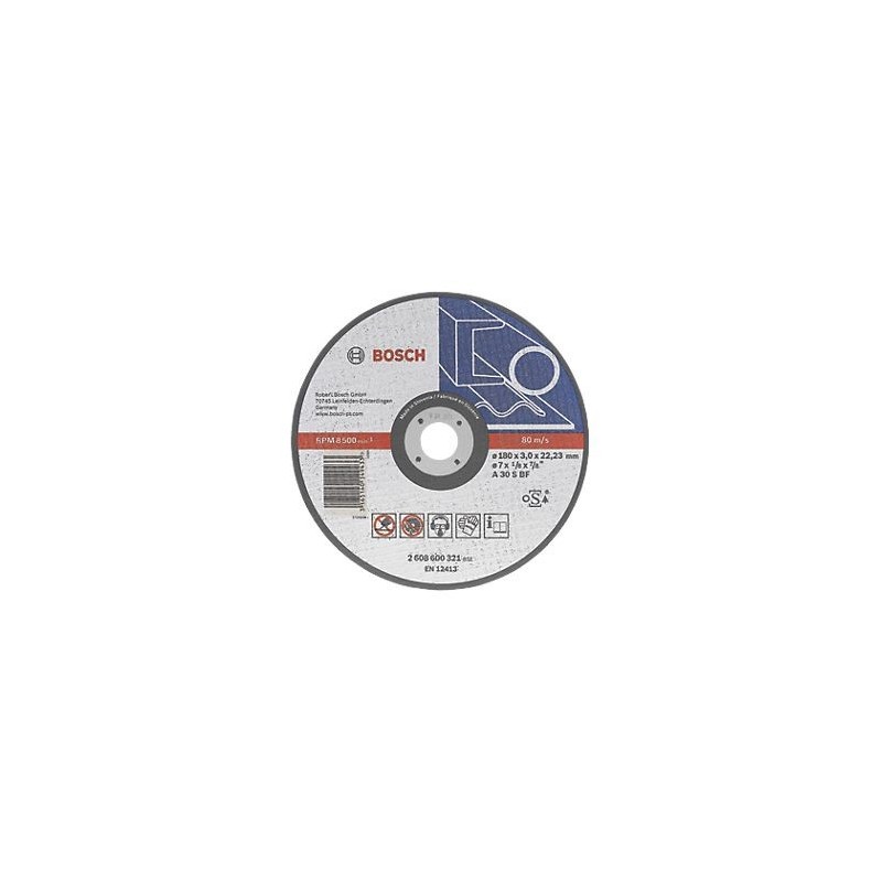 MOLA DISCO TAGLIO SBAVO BOSCH 115 X 2,5 X 22 MM FERRO METALLO SMERIGLIATRICE