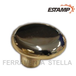 POMOLO POMOLINO ORO LUCIDO OVALE POMELLINO POMELLO POMETTO ANTA CASSETTO 32X26MM 2
