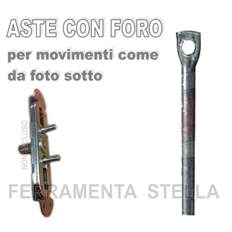 ASTE PER CREMONESI x INFISSI BALCONI E FINESTRE MODELLO CON FORO