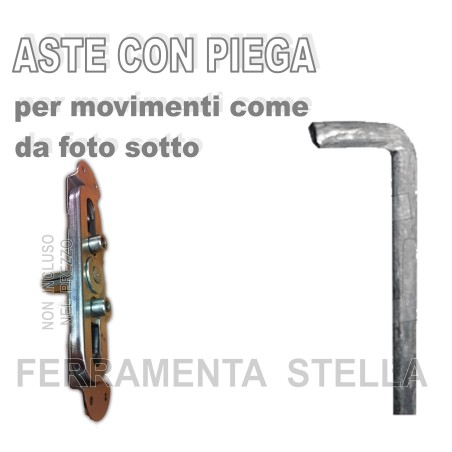 ASTE PER CREMONESI x INFISSI BALCONI E FINESTRE MODELLO CON PIEGA