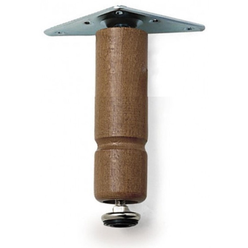 4 PZ PIEDINI PIEDI GAMBE LEGNO NOCE CON PIASTRA PER MOBILI MOBILE PIEDINO GAMBA