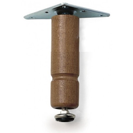 4 PZ PIEDINI PIEDI GAMBE LEGNO NOCE CON PIASTRA PER MOBILI MOBILE PIEDINO GAMBA