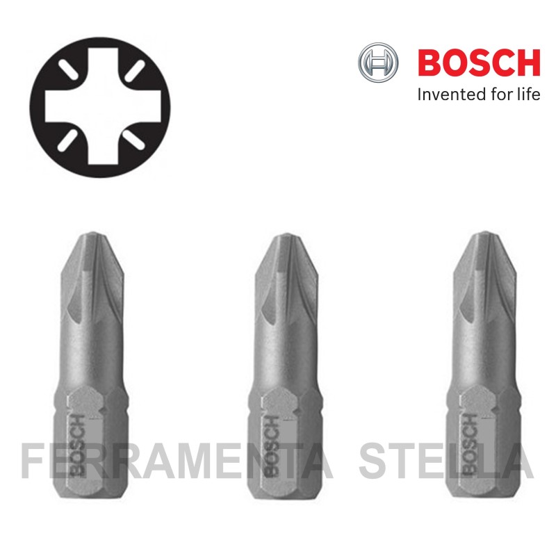 SET 3 BIT AVVITAMENTO AVVITARE BOSCH INSERTI TRAPANO AVVITATORE P Z 3