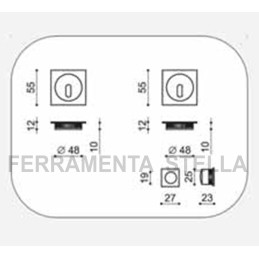 KIT PORTE SCORREVOLI X SCRIGNO + SERRATURA MANIGLIA FORO CHIAVE CROMO SATINATO QUADRO QUADRATO
