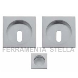 KIT PORTE SCORREVOLI X SCRIGNO + SERRATURA MANIGLIA FORO CHIAVE CROMO SATINATO QUADRO QUADRATO