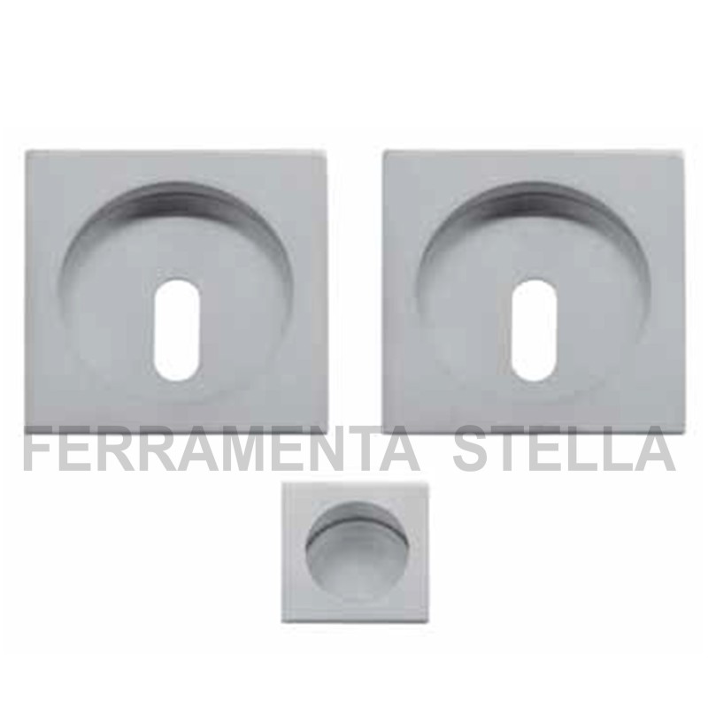 KIT PORTE SCORREVOLI X SCRIGNO + SERRATURA MANIGLIA FORO CHIAVE CROMO SATINATO QUADRO QUADRATO