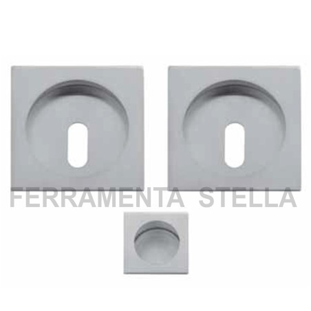 KIT PORTE SCORREVOLI X SCRIGNO + SERRATURA MANIGLIA FORO CHIAVE CROMO SATINATO QUADRO QUADRATO