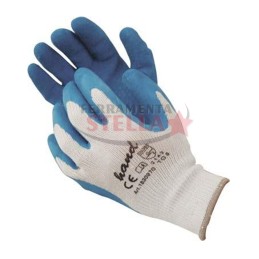 GUANTI LAVORO IN MAGLIA SINTETICA E LATTICE RUGOSO  ANTITAGLIO ANTINFORTUNI