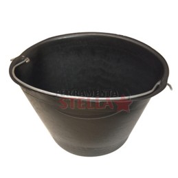 SECCHIO MURATORE CARDARELLA NERA IN PLASTICA CON MANICO