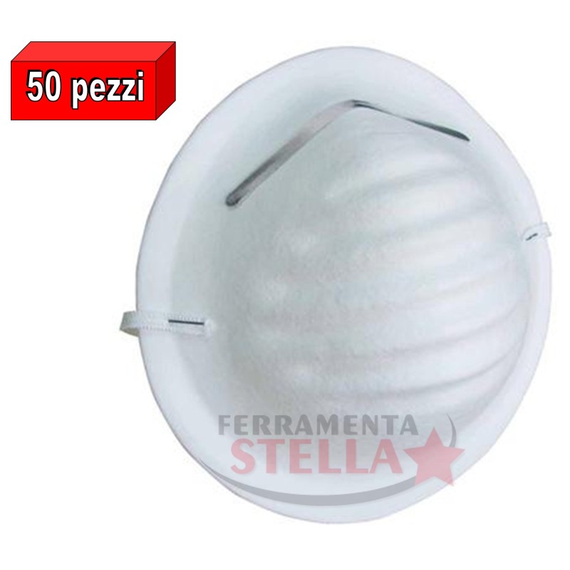 50 MASCHERINA DI PROTEZIONE SICUREZZA SEMPLICE ANTIPOLVERE MASCHERA POLVERE