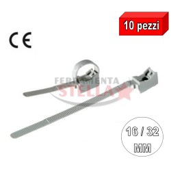 FASCETTE FASCETTA STRINGITUBO CLIP STRINGI TUBO CORRUGATO CON PREDISPOSIZIONE VITE E TASSELLO