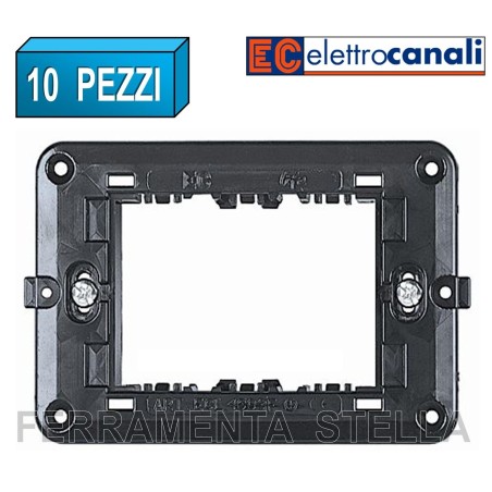 10 SUPPORTO SCATOLA 503 3 POSTI LIFE ELETTROCANALI tipo LIVING INTERNATIONAL