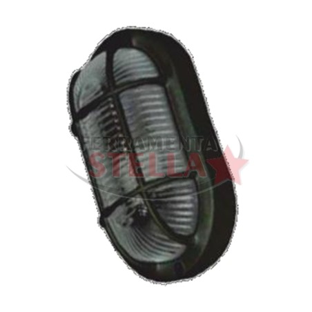 APPLIQUE PLAFONIERA TARTARUGA LAMPADA ESTERNO NERO NERA VETRO IP44 E27 OVALE