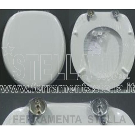 SEDILE WC COPRIVASO COPRIWATER BAGNO COPRI VASO WATER IN LEGNO BIANCO UNIVERSALE