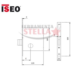 SERRATURE PER CANCELLI PER INFISSI IN FERR ISEO CILINDRO TONDO SFILABILE e NOTTOLINO