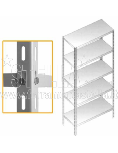 Ripiani metallici per scaffalature - 30 x 100 | ferramentastella.it