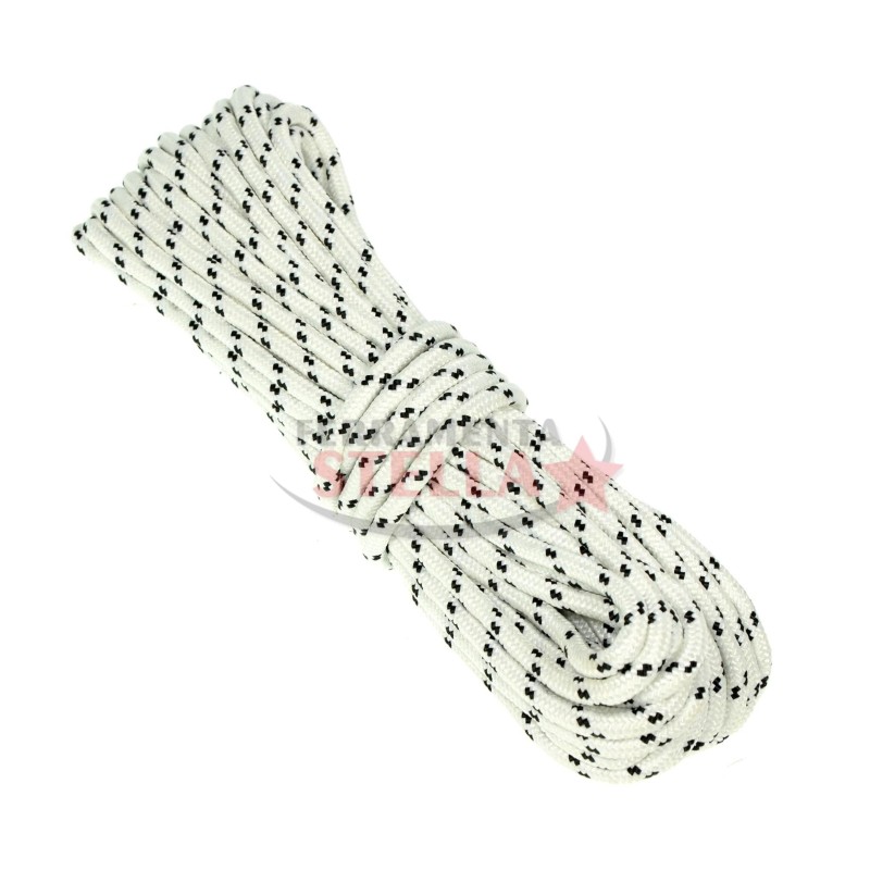 TRECCIA ÿ 8 MM 15 MT NYLON CORDA FUNE SPAGO LEGATURA MARINA NAUTICA CIMA