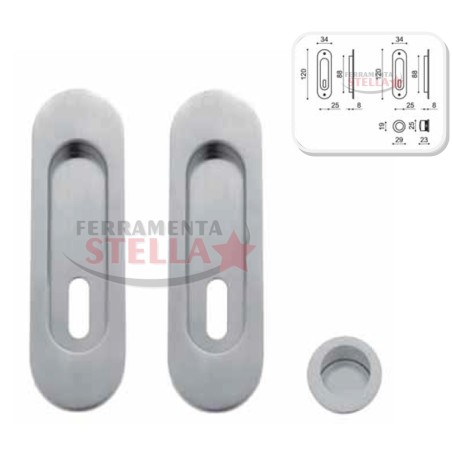 KIT PORTE SCORREVOLI SCRIGNO MARIVA CON SERRATURA FORO CHIAVE CROMO SATINATO