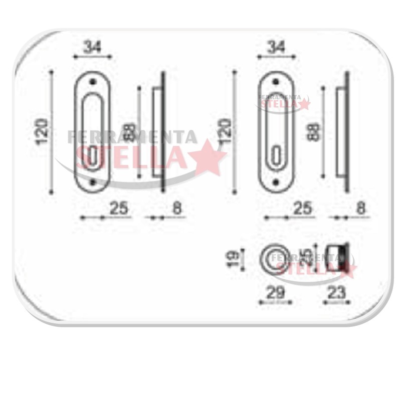 KIT PORTE SCORREVOLI SCRIGNO MARIVA CON SERRATURA FORO CHIAVE CROMO SATINATO