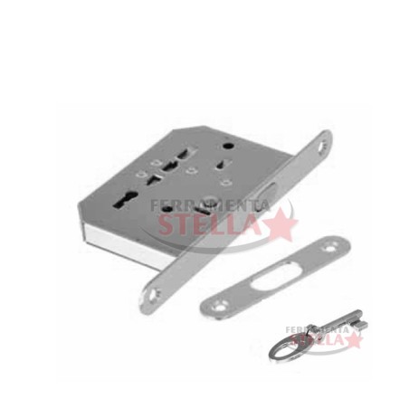 KIT PORTE SCORREVOLI SCRIGNO MARIVA CON SERRATURA FORO CHIAVE CROMO SATINATO