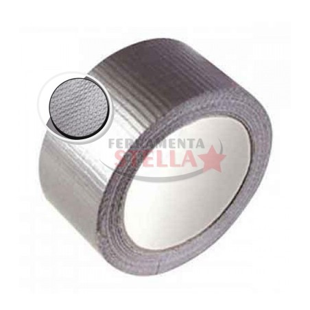 NASTRO AMERICANO TELATO RESISTENTE 50 MM X 25 MT GRIGIO ARGENTO IMPERMEABILE