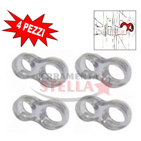 SALVAMANIGLIA 4PZ ANELLO PARACOLPO URTO PORTA SALVA MANIGLIA