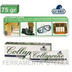 COLLAPRENE GUBRA COLLA ADESIVO 75 gr PER METALLI TESSUTI LEGNO GOMMA CUOIO CARTA