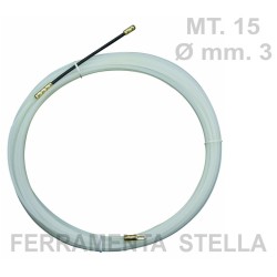 SONDA MOLLA PASSACAVO 15 MT. ÿ 3 IN NYLON FILO PILOTA PASSA CAVO ELETTRICO
