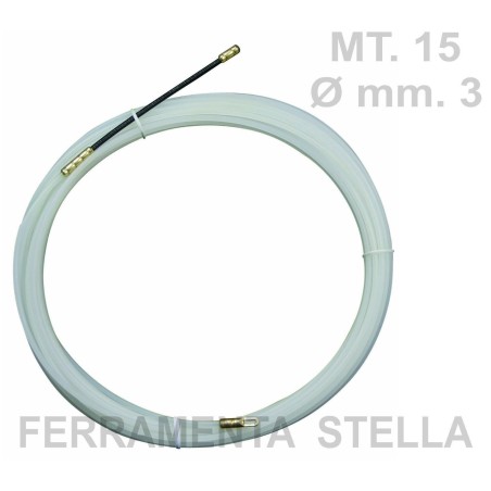 SONDA MOLLA PASSACAVO 15 MT. ÿ 3 IN NYLON FILO PILOTA PASSA CAVO ELETTRICO