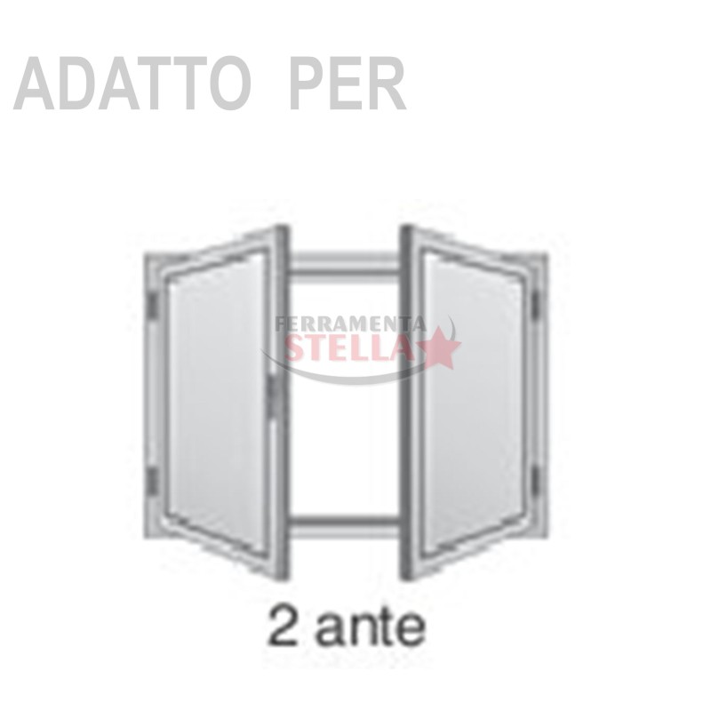 KIT GUARNITURA COMPLETA SPAGNOLETTA PER ANTE A 2 BATTENTI