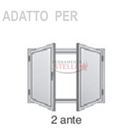 KIT GUARNITURA COMPLETA SPAGNOLETTA PER ANTE A 2 BATTENTI