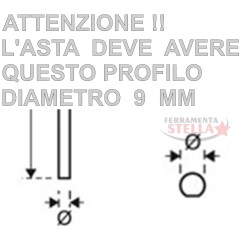 KIT GUARNITURA COMPLETA SPAGNOLETTA PER ANTE A 2 BATTENTI