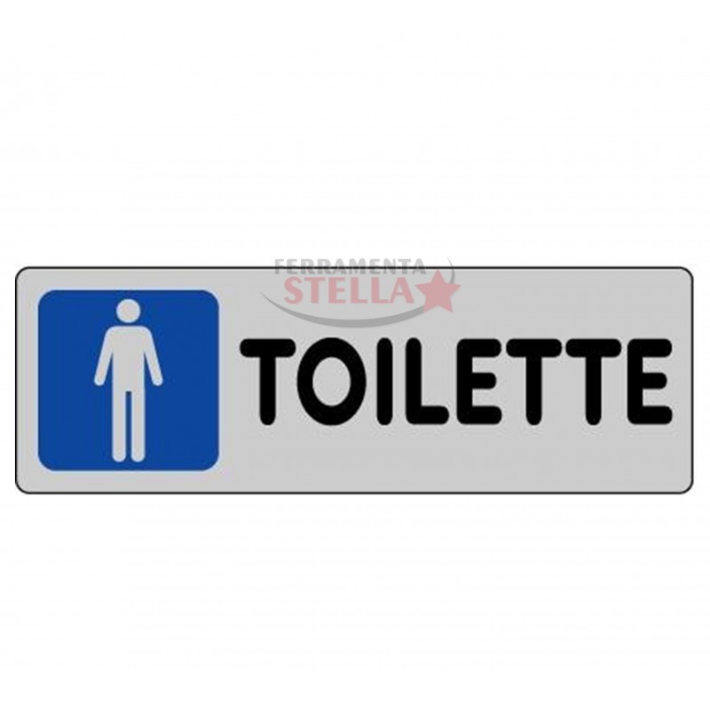 Cartello per WC Sivoss Targhetta per WC 13 x 5 cm Targhetta per Porta autoadesiva Indicatore 