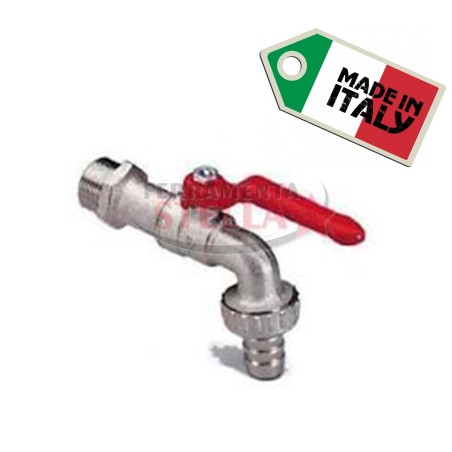 RUBINETTO A SFERA CON PORTAGOMMA PESANTE 1/2" PER GIARDINO ESTERNO
