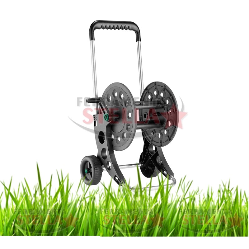 CARRELLO IN RESINA + ALLUMINIO CLABER MT. 5O / 60 PER  TUBO IRRIGAZIONE