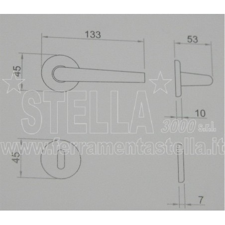 COPPIA MANIGLIE MANIGLIA CON ROSETTA ORO LUCIDO PORTA PORTE D'INTERNO INTERNE