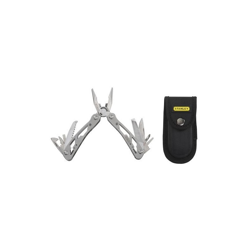 PINZA MULTIUSO + FUNZIONI STANLEY INOX CON FODERO 12 funzioni