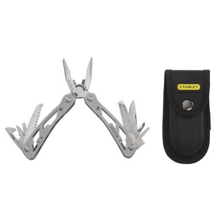 PINZA MULTIUSO + FUNZIONI STANLEY INOX CON FODERO 12 funzioni