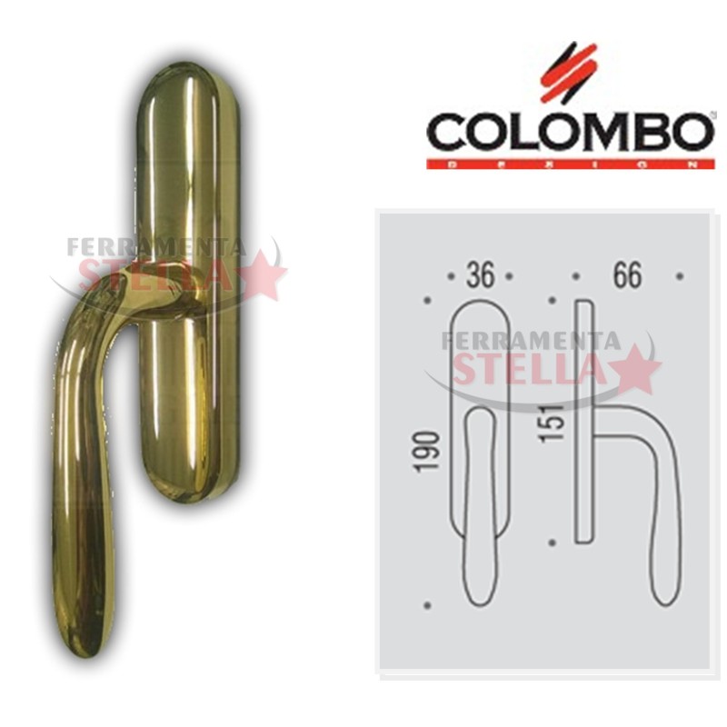 CREMONESE IMPUGNATURA MANIGLIA MANIGLIE FINESTRA BALCONI COLOMBO ROBOT OROLUCIDO