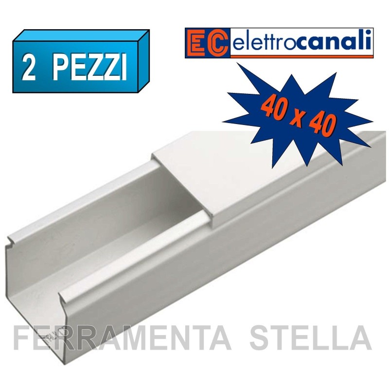 CANALINA BIANCA CONDIZIONAMENTO ARIA CONDIZIONATA 80X60 mm 2 MT PASSACAVI TUBI