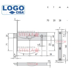 Serratura logo 44051 44151 infilare per alluminio| ferramentastella.it 2