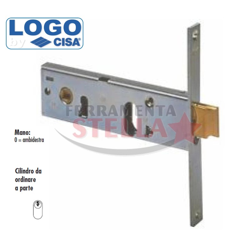SERRATURA LOGO 44051 A INFILARE A FASCIA x ALLUMINIO ANTA 