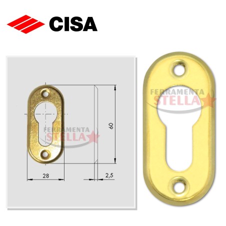 PLACCA MOSTRINA BOCCHETTA PLACCHETTA x SERRATURA PER FORO YALE