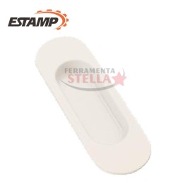 MANIGLIETTA MANIGLIA INCASSO SCORREVOLI BIANCA OVALE ANTA SCORREVOLE PORTA PORTE 150 x 40 mm 2