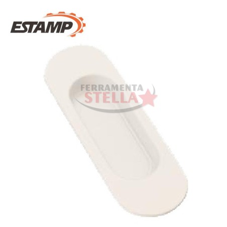 MANIGLIETTA MANIGLIA INCASSO SCORREVOLI BIANCA OVALE ANTA SCORREVOLE PORTA PORTE 150 x 40 mm