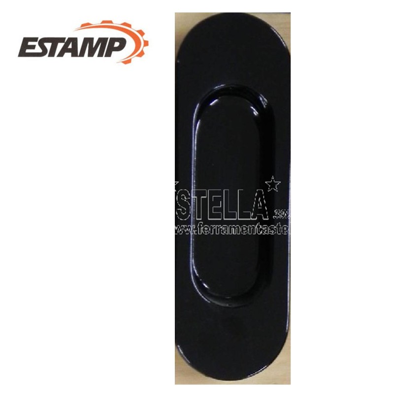 MANIGLIETTA MANIGLIA INCASSO SCORREVOLI NERA OVALE ANTA SCORREVOLE PORTA PORTE 150 x 40 mm