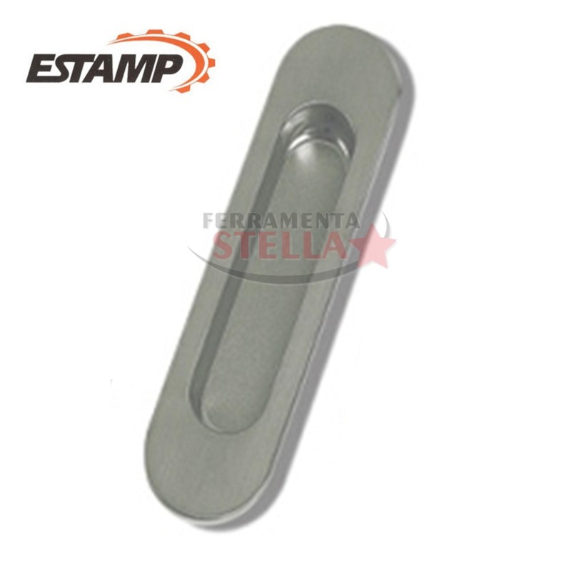 MANIGLIETTA MANIGLIA INCASSO SCORREVOLI SATINATA OVALE SCORREVOLE PORTA 110 x 36 mm